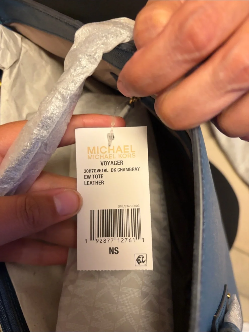 Michael Kors Turquoise MK Logo Tote